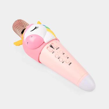 Rechargeable Unicorn Themed Handheld Bluetooth Microphone